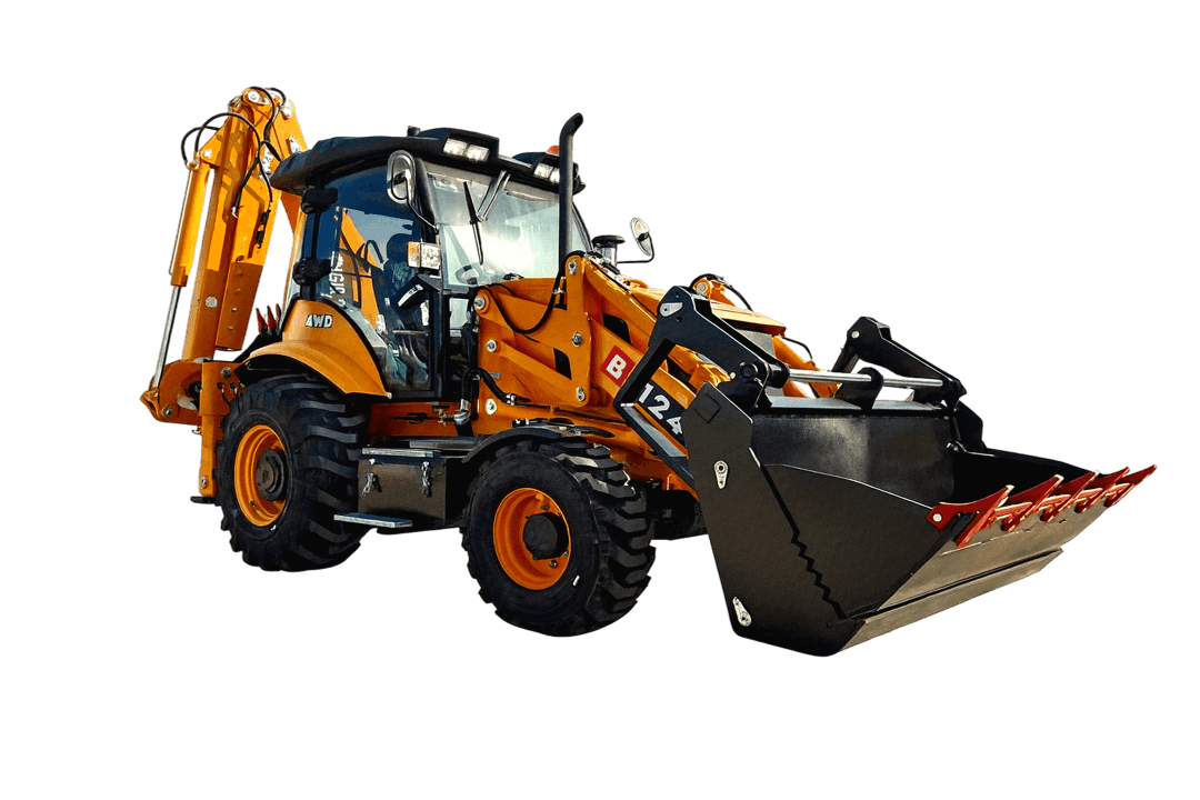 BL124D 74-75HP Backhoe Loader with 4-in-1 bucket and extendible dipper